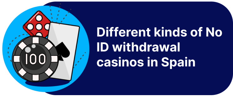 Different kinds of No ID withdrawal casinos in Spain